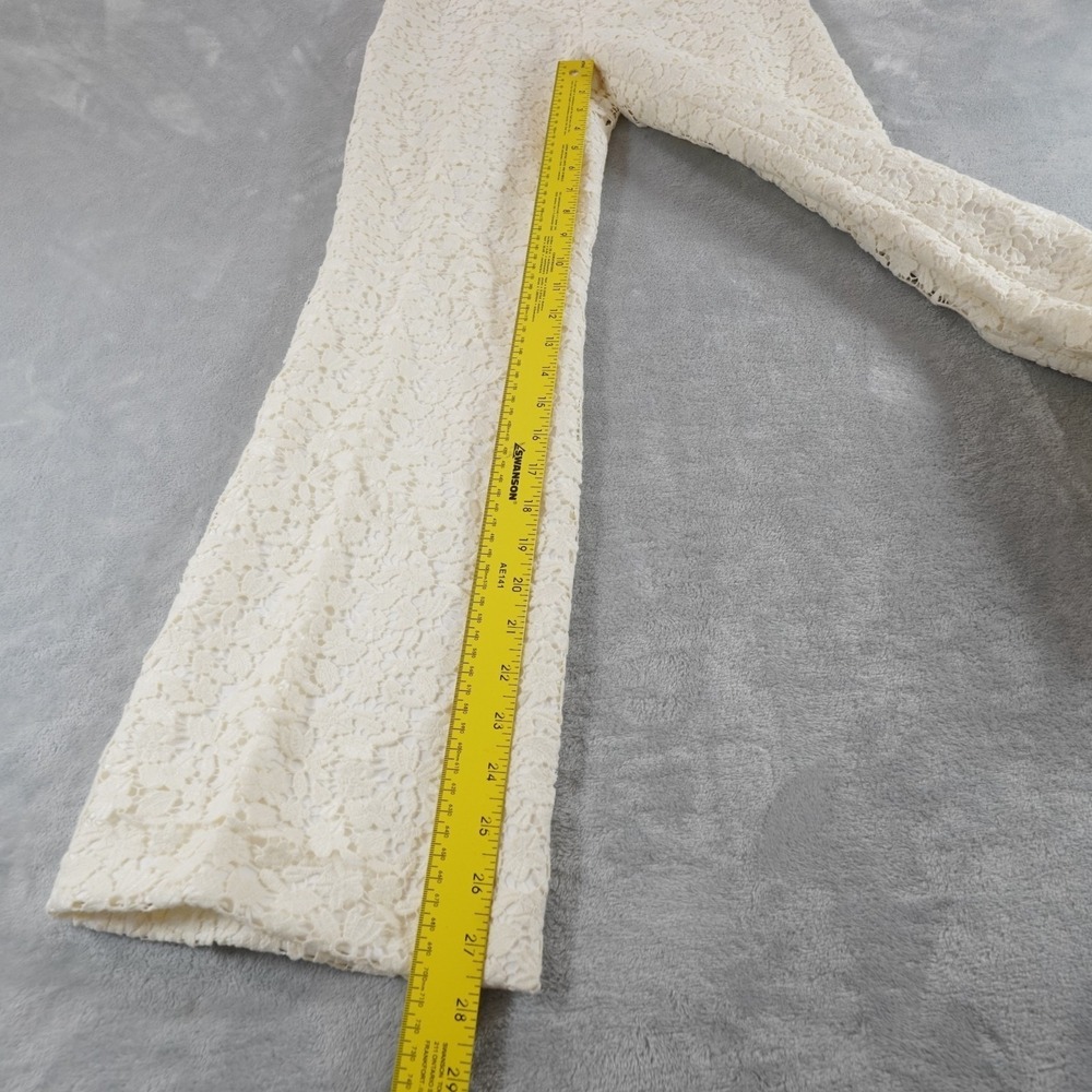 Giambattista Valli Paris Ivory Floral Lace Wide Leg Pants Italy Womens IT38 USXS - Picture 7 of 15
